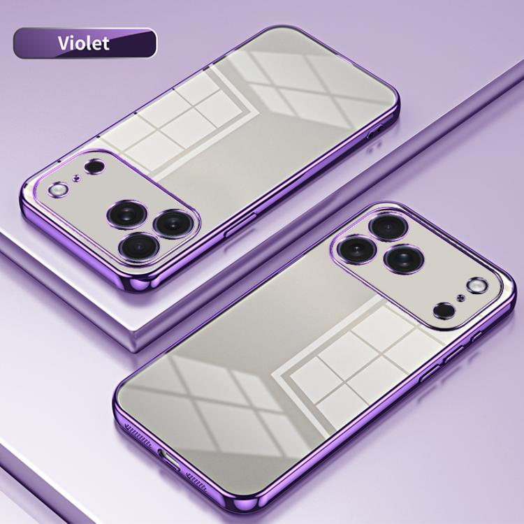 For iPhone 17 Pro Max Transparent Plating Fine Hole Phone Case