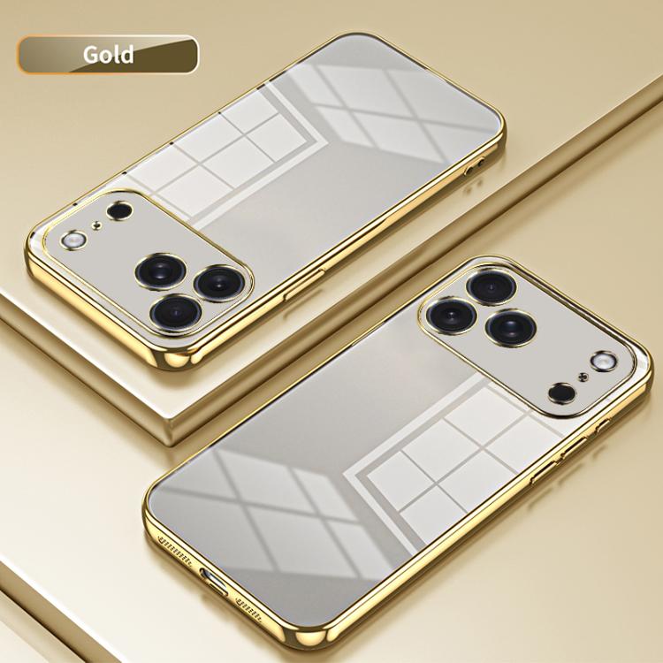 For iPhone 17 Pro Max Transparent Plating Fine Hole Phone Case