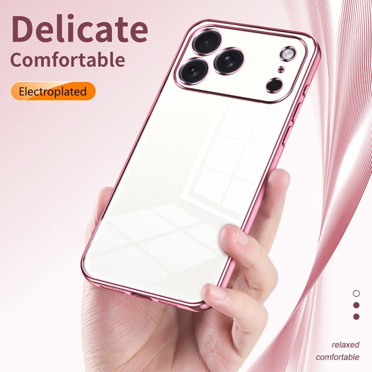 For iPhone 17 Pro Max Transparent Plating Fine Hole Phone Case