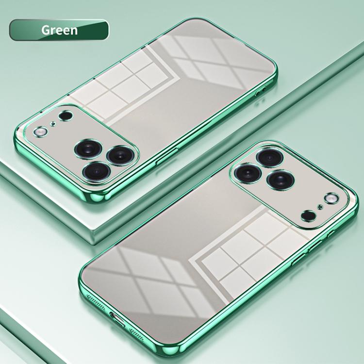 For iPhone 17 Pro Max Transparent Plating Fine Hole Phone Case