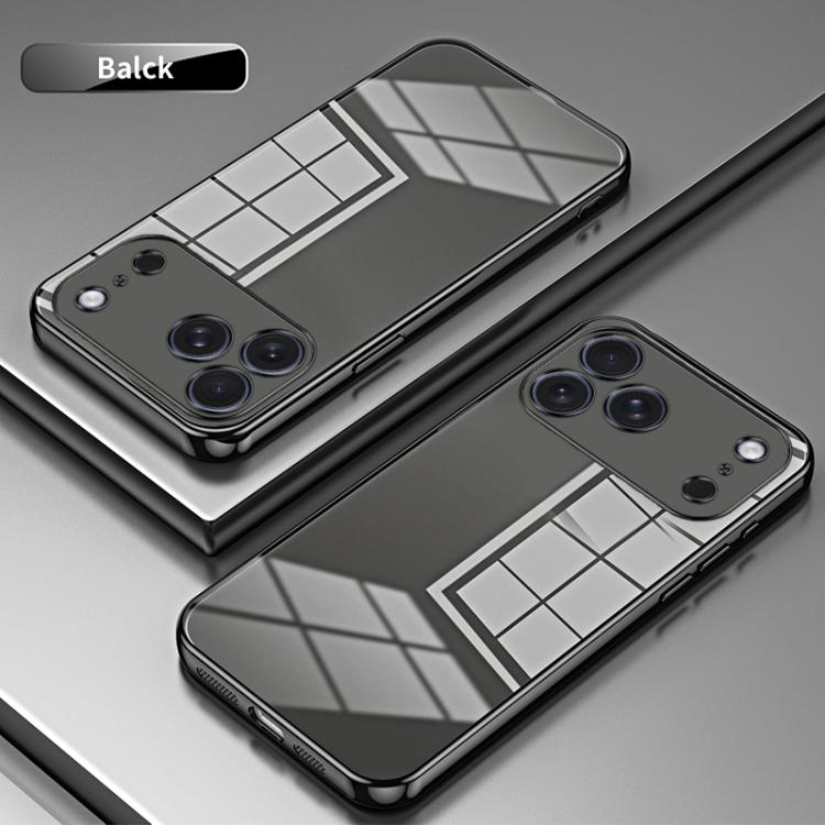 For iPhone 17 Pro Max Transparent Plating Fine Hole Phone Case