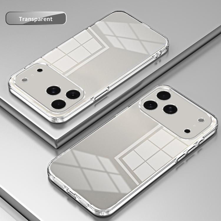For iPhone 17 Pro Transparent Plating Fine Hole Phone Case