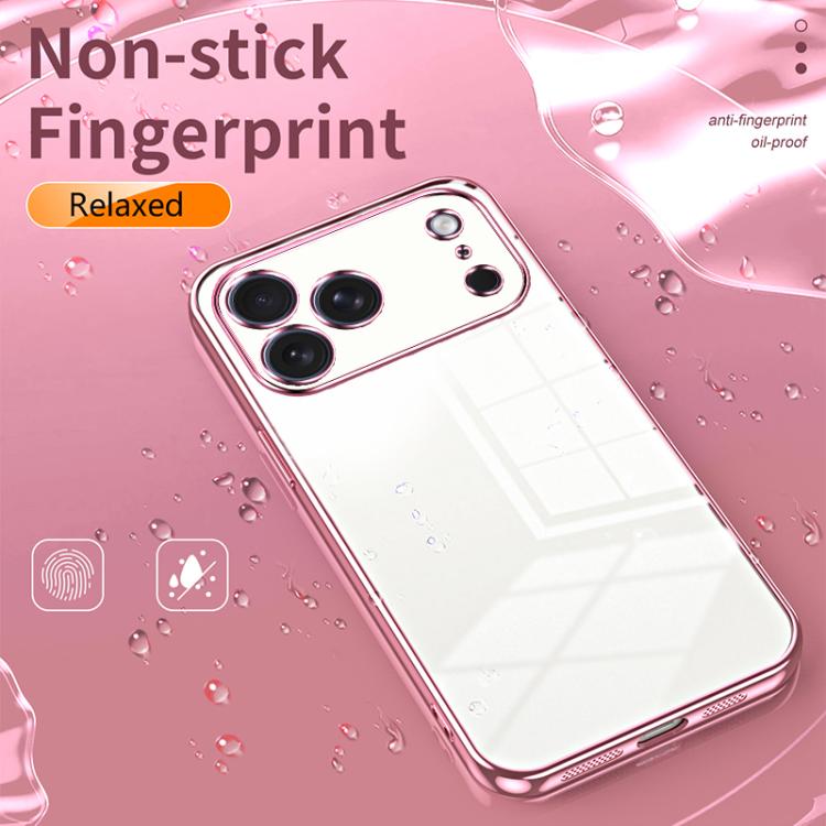 For iPhone 17 Pro Transparent Plating Fine Hole Phone Case