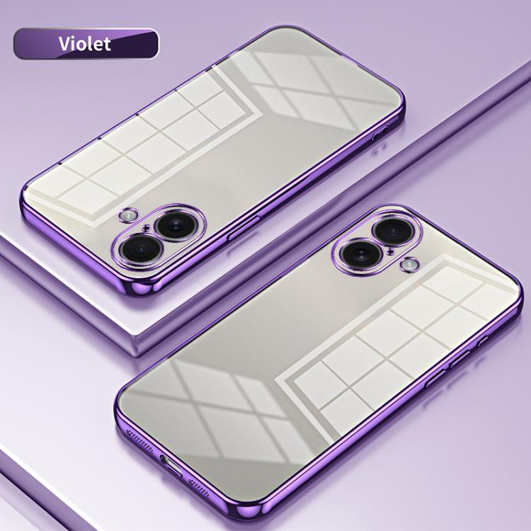 For iPhone 17 Transparent Plating Fine Hole Phone Case