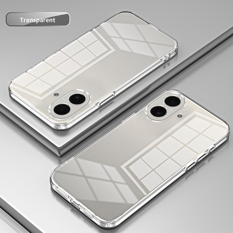For iPhone 17 Transparent Plating Fine Hole Phone Case