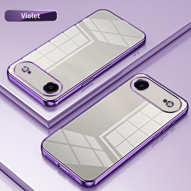 For iPhone Air Transparent Plating Fine Hole Phone Case