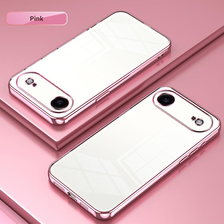 For iPhone Air Transparent Plating Fine Hole Phone Case