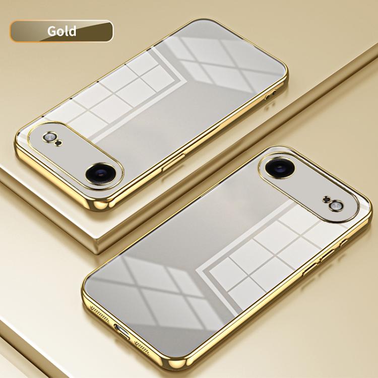 For iPhone Air Transparent Plating Fine Hole Phone Case