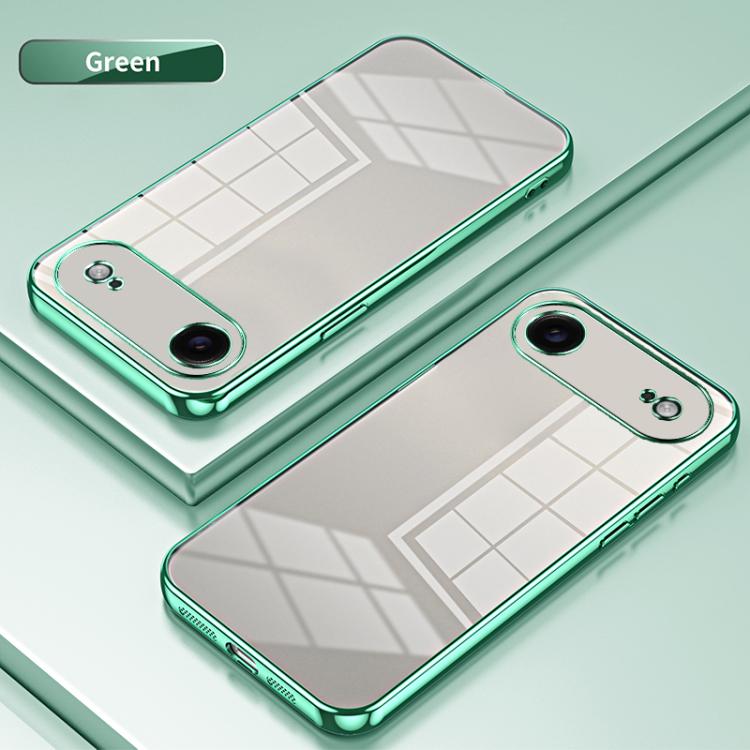 For iPhone Air Transparent Plating Fine Hole Phone Case