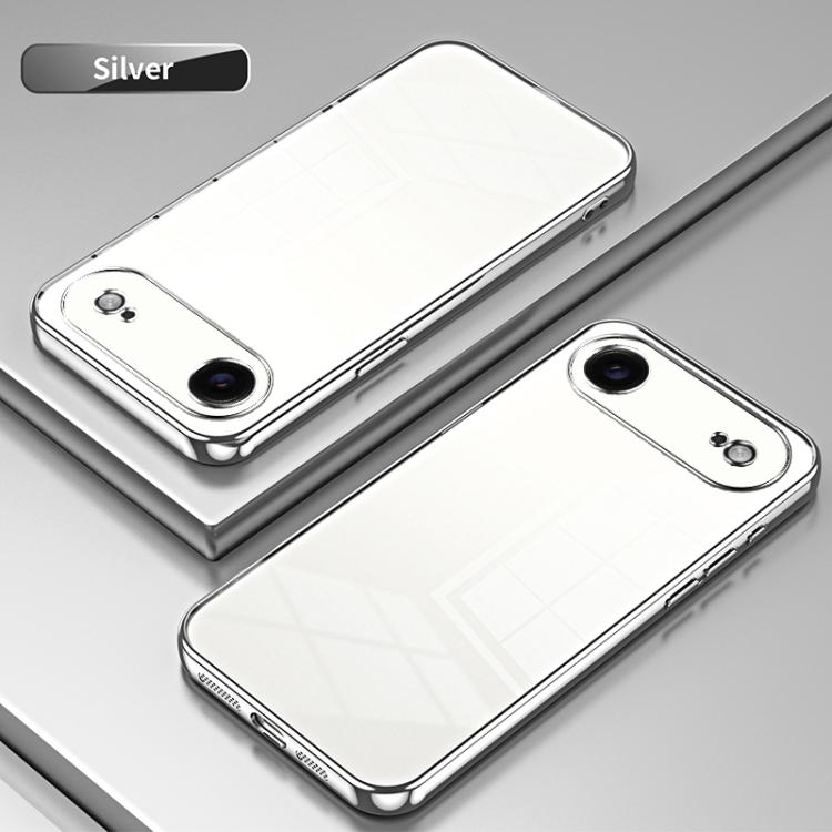 For iPhone Air Transparent Plating Fine Hole Phone Case