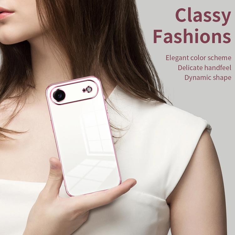 For iPhone Air Transparent Plating Fine Hole Phone Case