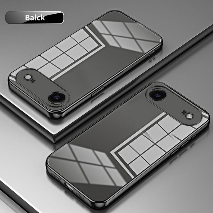 For iPhone Air Transparent Plating Fine Hole Phone Case