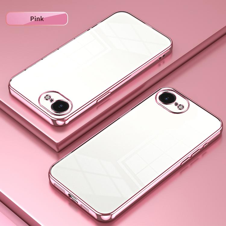 For iPhone 17e / 16e Transparent Plating Fine Hole Phone Case