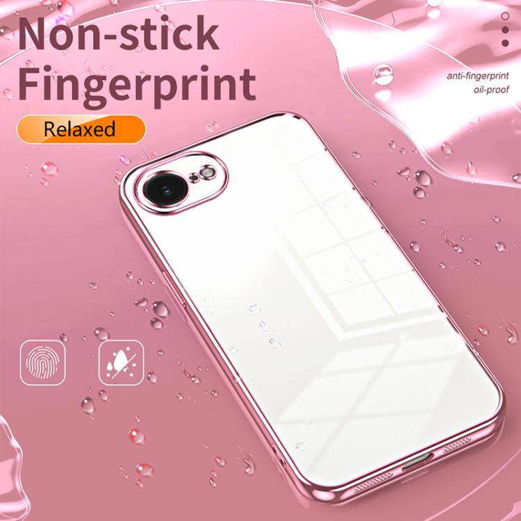 For iPhone 17e / 16e Transparent Plating Fine Hole Phone Case