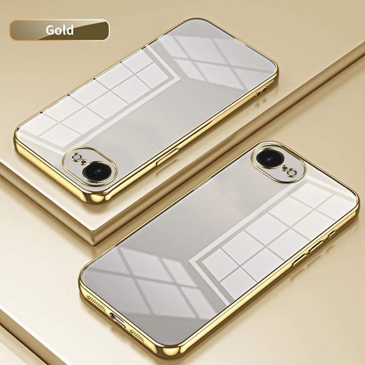 For iPhone 17e / 16e Transparent Plating Fine Hole Phone Case