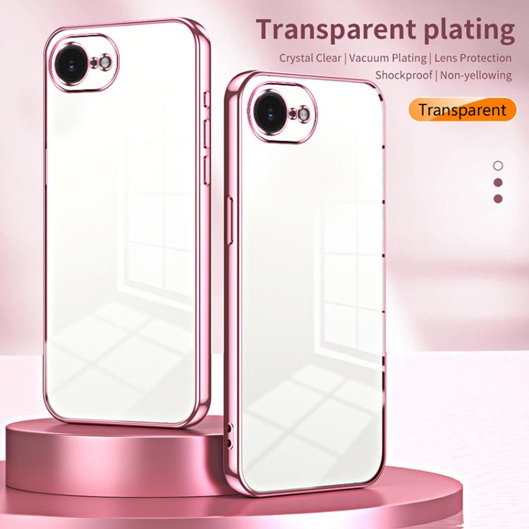 For iPhone 17e / 16e Transparent Plating Fine Hole Phone Case