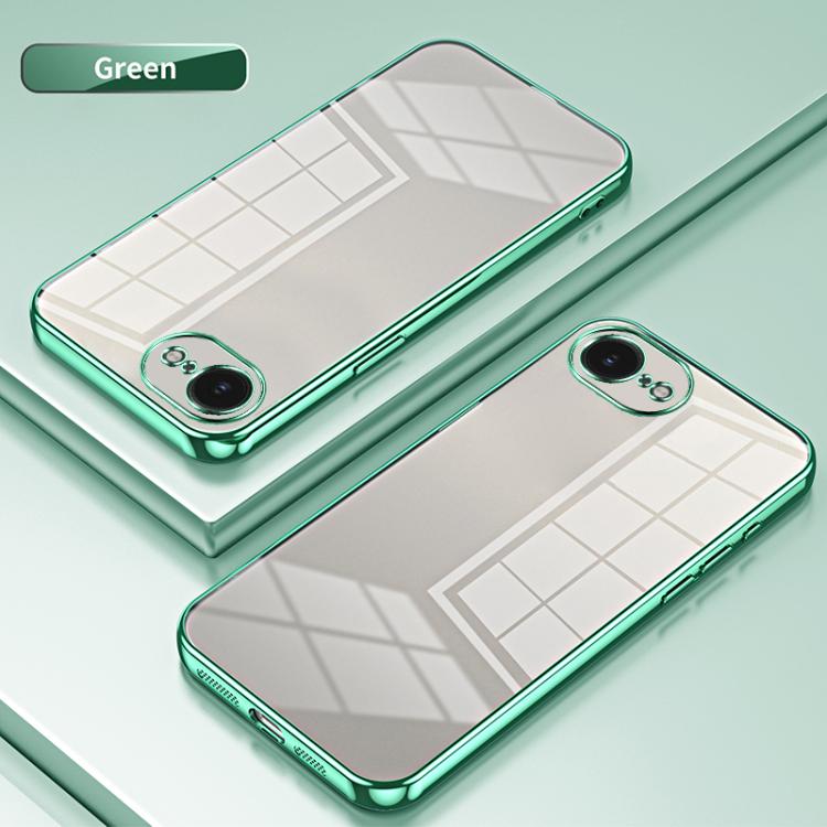 For iPhone 17e / 16e Transparent Plating Fine Hole Phone Case