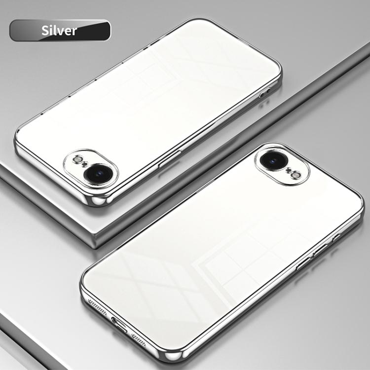 For iPhone 17e / 16e Transparent Plating Fine Hole Phone Case