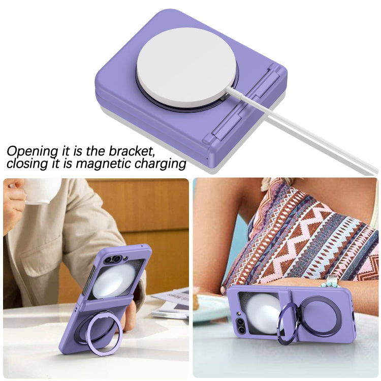 For Samsung Galaxy Z Flip6 / Flip7 FE 360 Degree Stand MagSafe Magnetic All-inclusive Phone Case