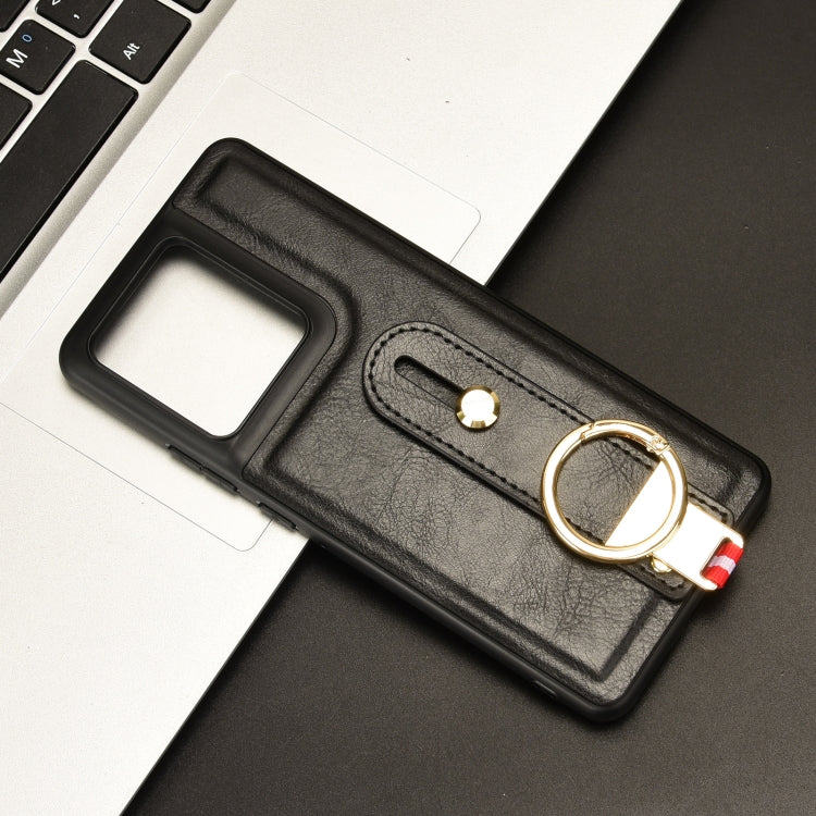 For Motorola Edge 50 Pro Wristband Leather Back Phone Case