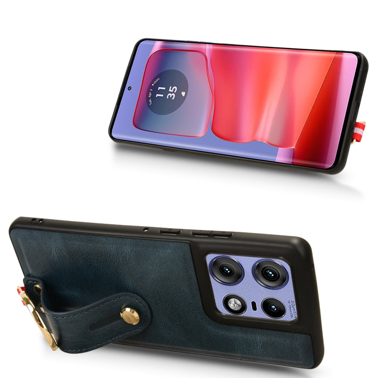 For Motorola Edge 50 Pro Wristband Leather Back Phone Case