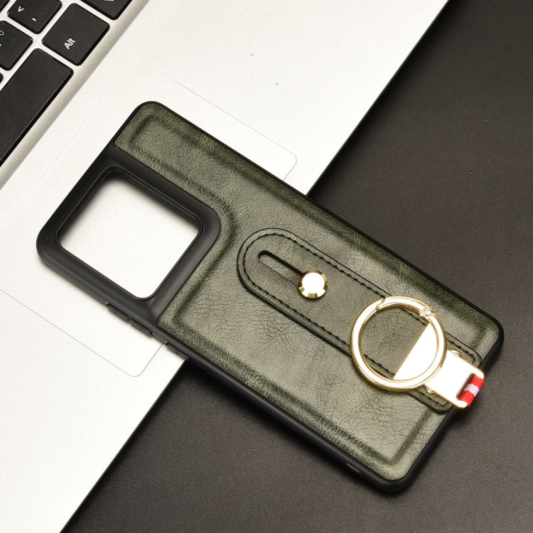 For Motorola Edge 50 Pro Wristband Leather Back Phone Case