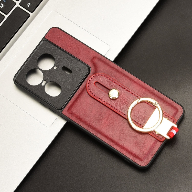For Motorola Edge 50 Ultra Wristband Leather Back Phone Case