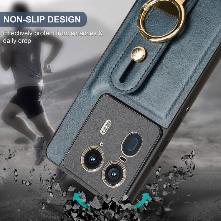 For Motorola Edge 50 Ultra Wristband Leather Back Phone Case