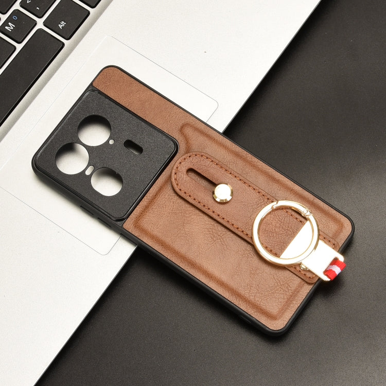For Motorola Edge 50 Ultra Wristband Leather Back Phone Case