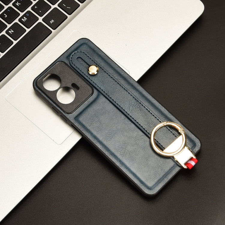 For Motorola Moto E14 Wristband Leather Back Phone Case