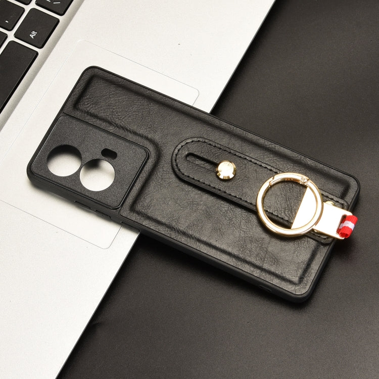 For Motorola Moto G85 5G Wristband Leather Back Phone Case