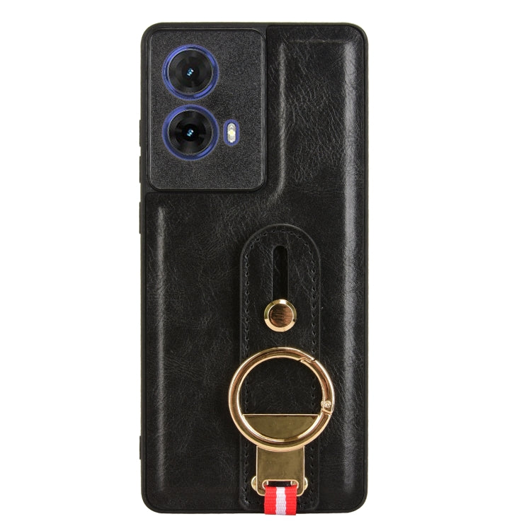 For Motorola Moto G85 5G Wristband Leather Back Phone Case
