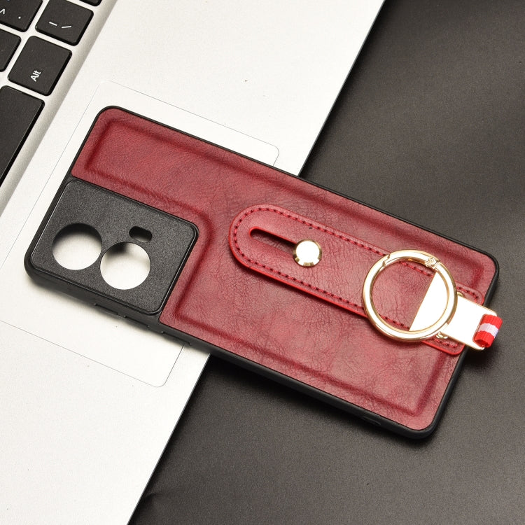 For Motorola Moto G85 5G Wristband Leather Back Phone Case