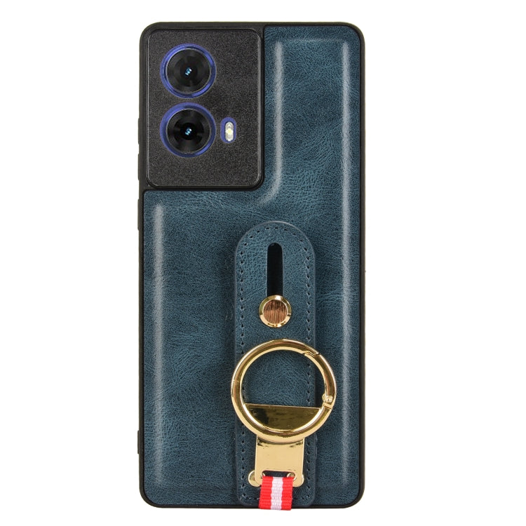 For Motorola Moto G85 5G Wristband Leather Back Phone Case