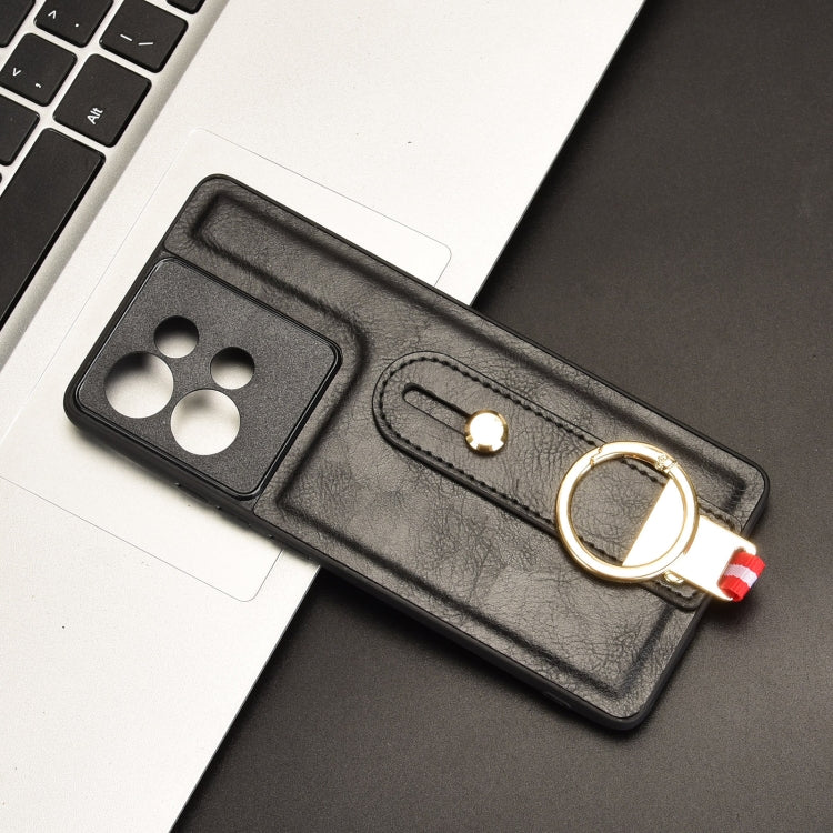 For Motorola Edge 50 5G Wristband Leather Back Phone Case