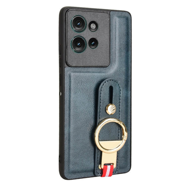 For Motorola Edge 50 5G Wristband Leather Back Phone Case