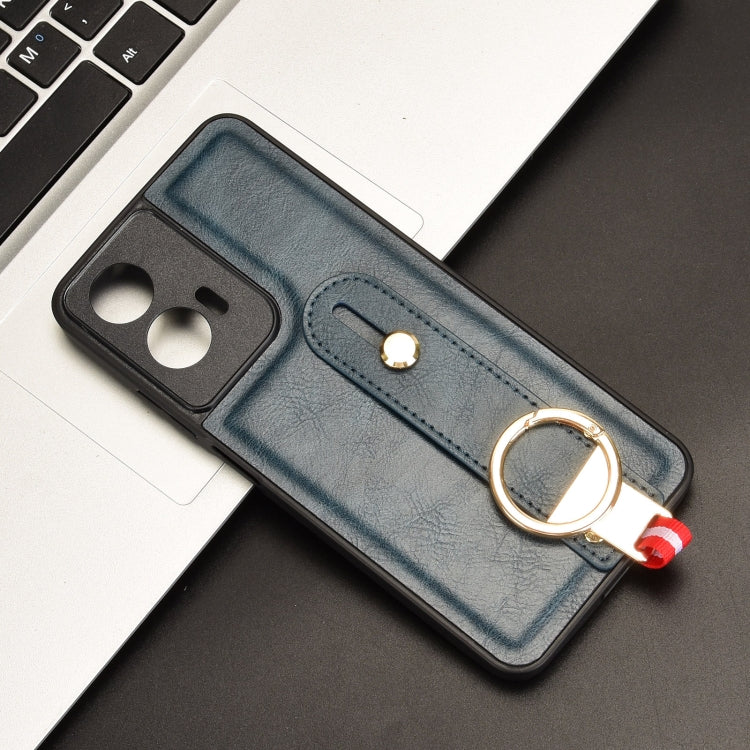 For Motorola Moto G35 5G Wristband Leather Back Phone Case