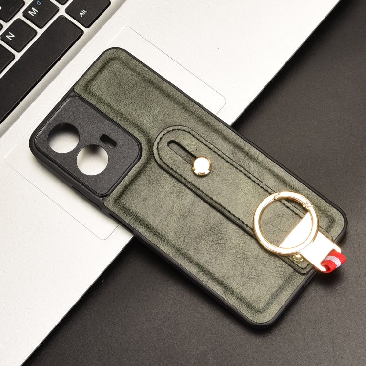 For Motorola Moto G35 5G Wristband Leather Back Phone Case