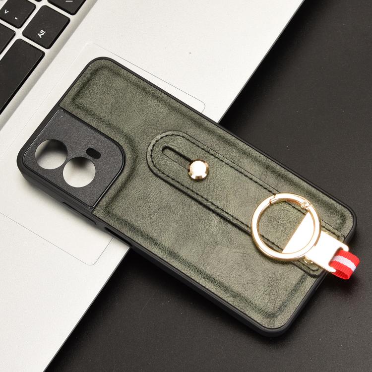 For Motorola Moto G45 5G Wristband Leather Back Phone Case