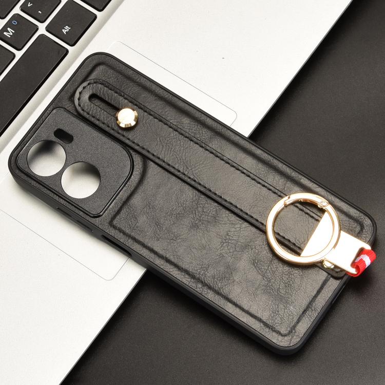 For Motorola Moto G05 / E15 4G Wristband Leather Back Phone Case