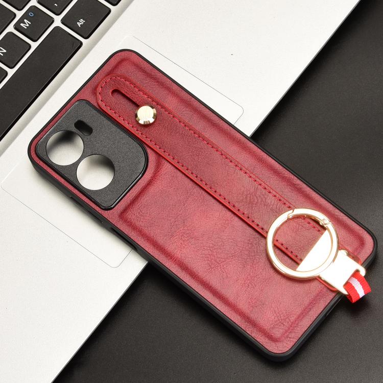 For Motorola Moto G05 / E15 4G Wristband Leather Back Phone Case