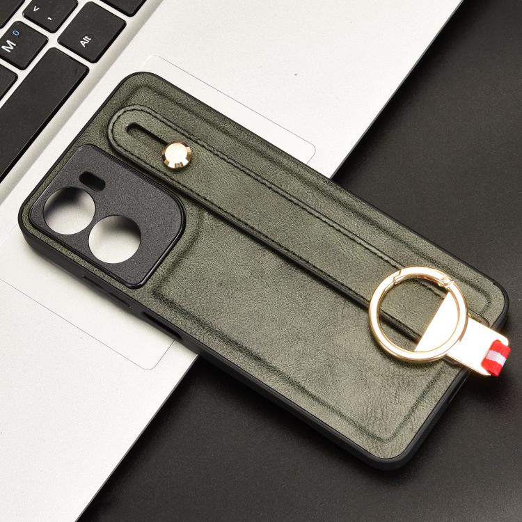 For Motorola Moto G05 / E15 4G Wristband Leather Back Phone Case