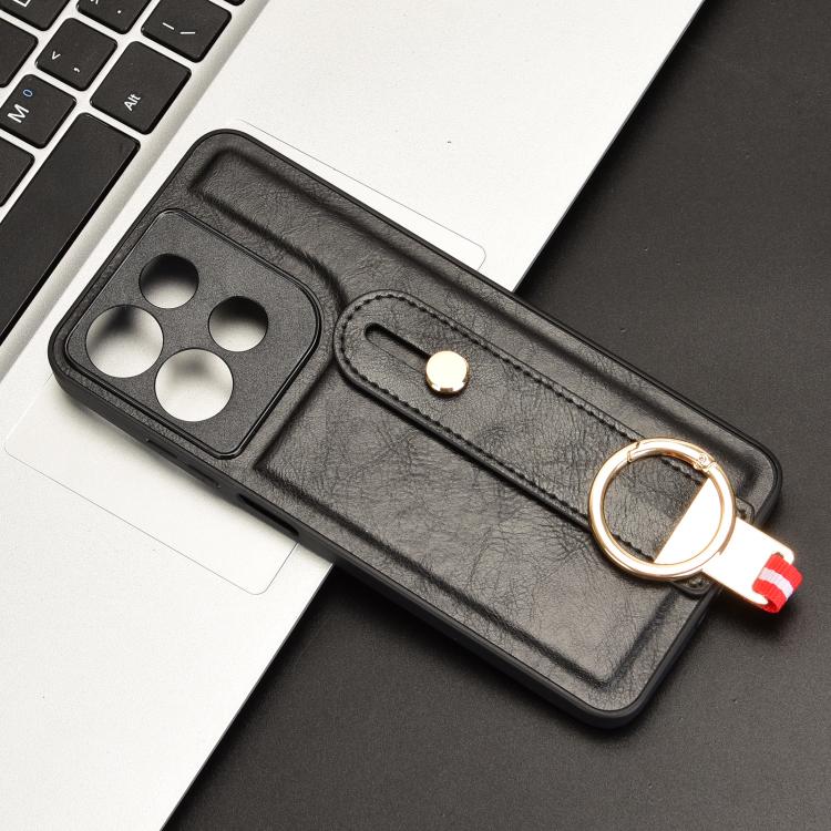 For Motorola Moto G15 / G15 Power 4G Wristband Leather Back Phone Case