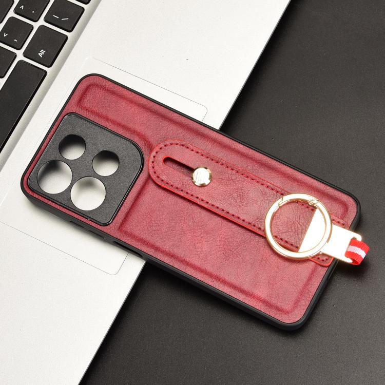 For Motorola Moto G15 / G15 Power 4G Wristband Leather Back Phone Case