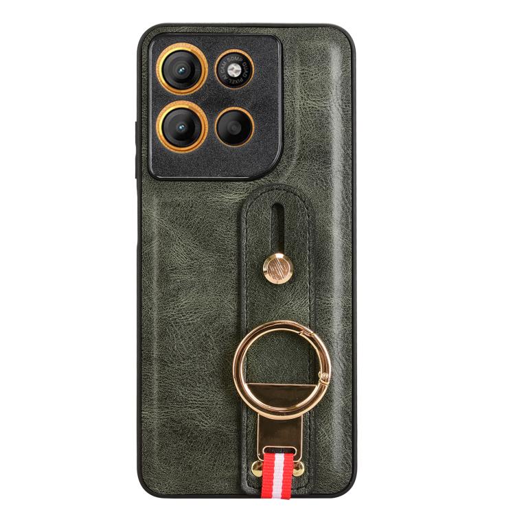 For Motorola Moto G15 / G15 Power 4G Wristband Leather Back Phone Case