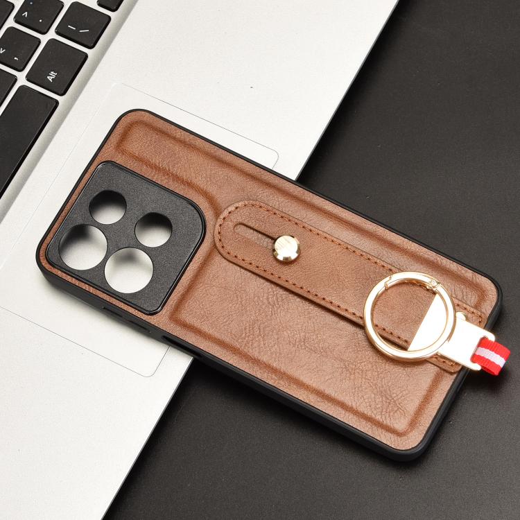 For Motorola Moto G15 / G15 Power 4G Wristband Leather Back Phone Case