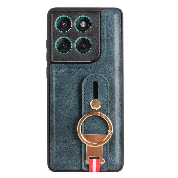 For Motorola Edge 60 Fusion Wristband Leather Back Phone Case