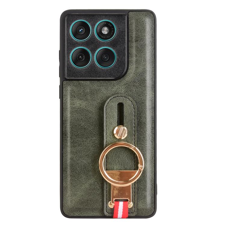 For Motorola Edge 60 Fusion Wristband Leather Back Phone Case