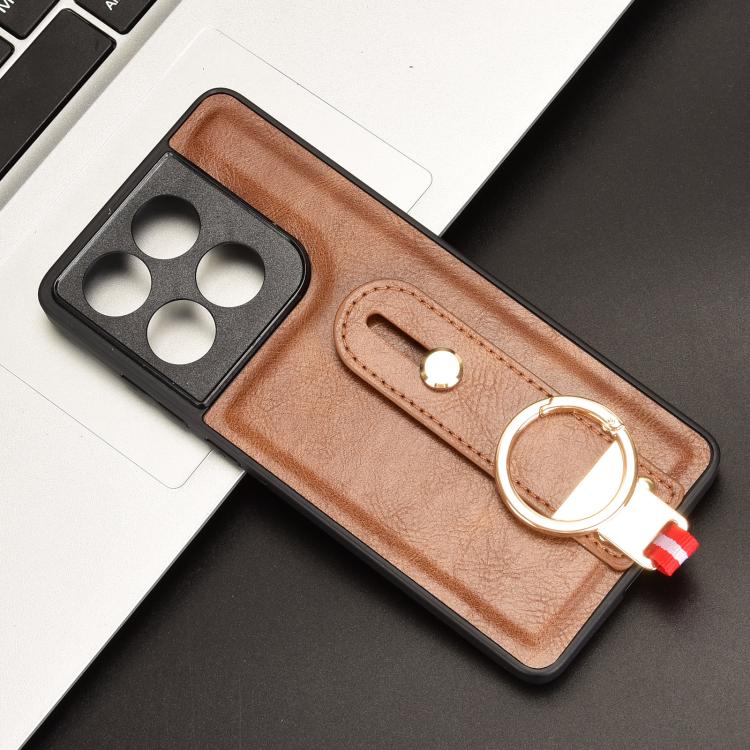 For Motorola Edge 60 Fusion Wristband Leather Back Phone Case