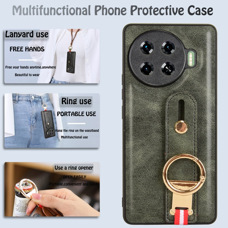 For Tecno Spark 20 Pro+ 5G Wristband Leather Back Phone Case